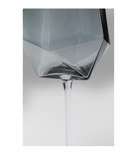 KARE komplet 4 kieliszków do wina         DIAMOND SMOKE 660 ml