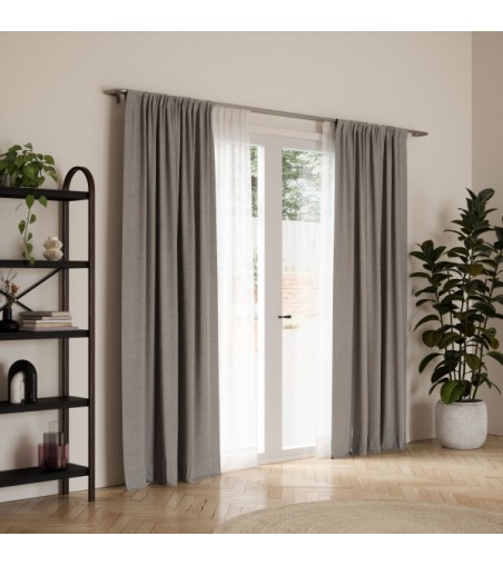 UMBRA karnisz TWILIGHT DOUBLE 76 - 213    cm srebrne