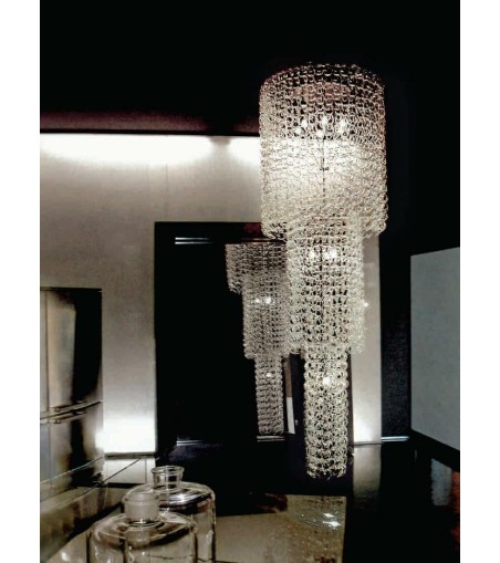 Lampa wisząca CLP-S6 - szkło, stal węglowa