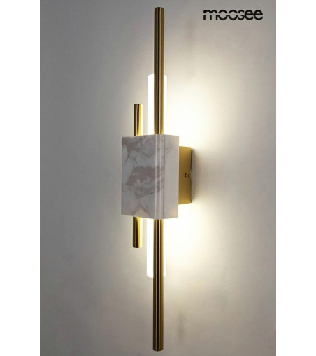 MOOSEE lampa ścienna EVANS biała / złota