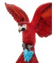KARE dekoracja PAPUGA ROZŁOŻONE  SKRZYDŁA 52x61 cm czerwona / niebieska