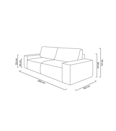 Sofa PILLOW z funkcją spania jasny beż