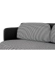 Sofa VENICE tkanina pepitka biało-czarna ekoskóra - złota podstawa