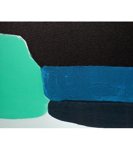 KARE obraz ABSTRACT SHAPES GREEN  73x143 cm