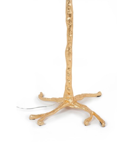 MOOSEE lampa podłogowa TIFFANY 175        beżowa mosiądz / naturalne pióra