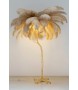 MOOSEE lampa podłogowa TIFFANY 175        beżowa mosiądz / naturalne pióra