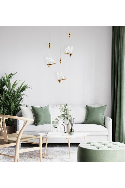 MOOSEE lampa wisząca BUTTERFLY S złota