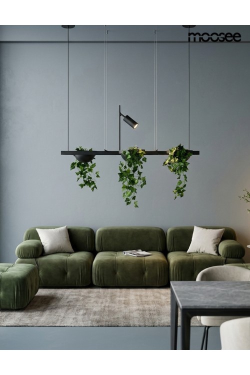 MOOSEE lampa wisząca PLANT LINE czarna