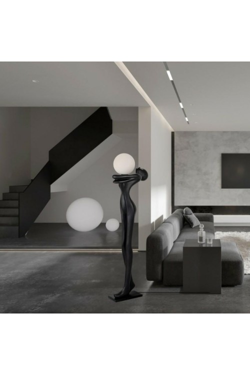 MOOSEE lampa podłogowa HUMAN MOON 171     czarna