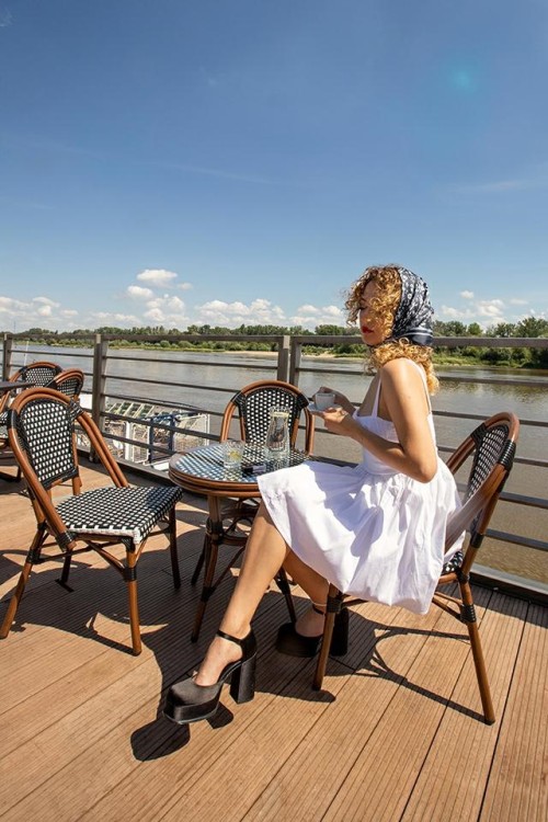 Krzesło ogrodowe CAFE PARIS brązowe       rattan