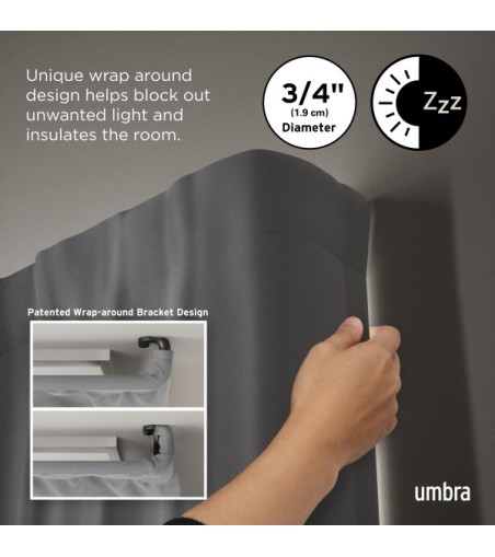 UMBRA karnisz TWILIGHT 76 - 213 cm        czarny mat