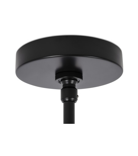 Lampa wisząca PLANETARIO 10 czarna - klosze dymione
