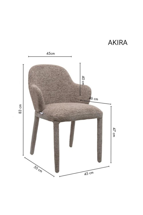 Krzesło AKIRA brązowe / taupe