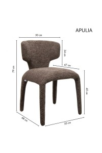 Krzesło APULIA brązowe / taupe