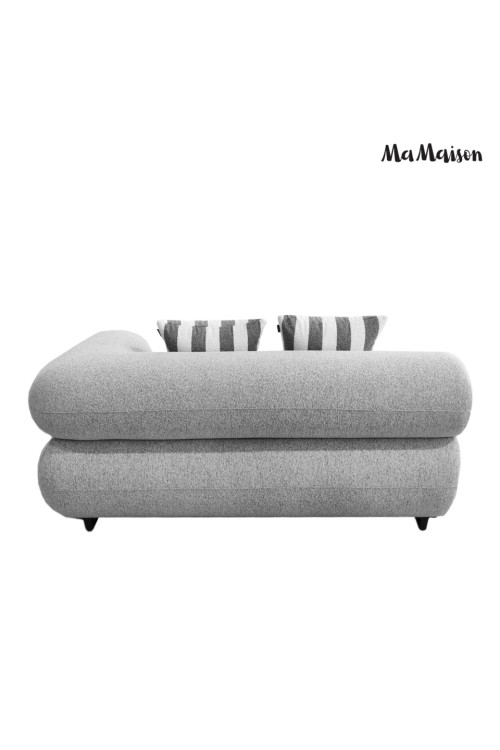 MaMaison sofa narożna ogrodowa ALEXANDER  szara (poduszki i pokrowiec w zestawie)