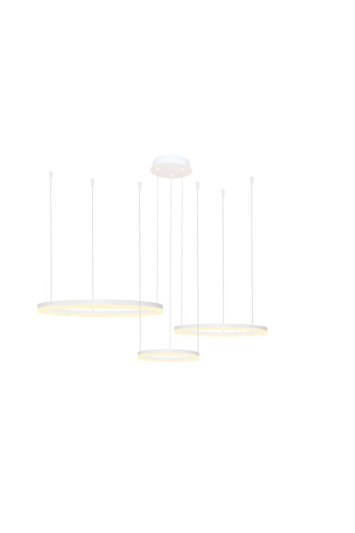 AZZARDO lampa wisząca HALO 80+60+40 CCT   DIMM z pilotem biała