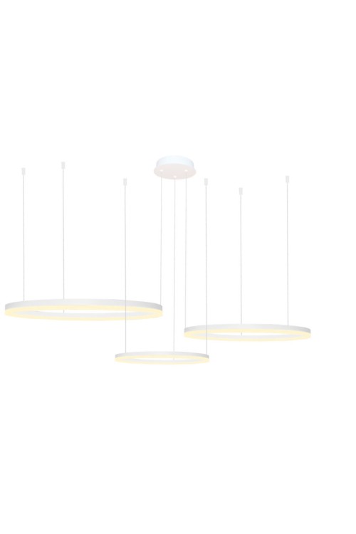 AZZARDO lampa wisząca HALO 100+80+60 CCT  DIMM z pilotem biała