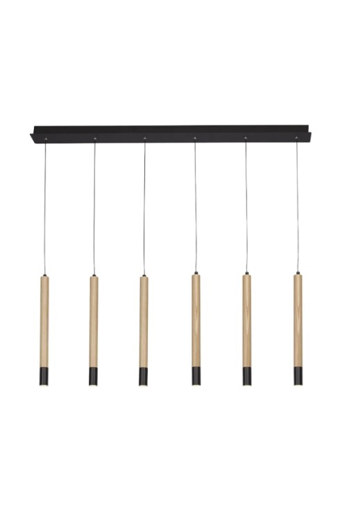 AZZARDO lampa wisząca IZOLDA 6 brązowa    / drewno