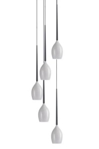 AZZARDO lampa wisząca IZZA 5 biała