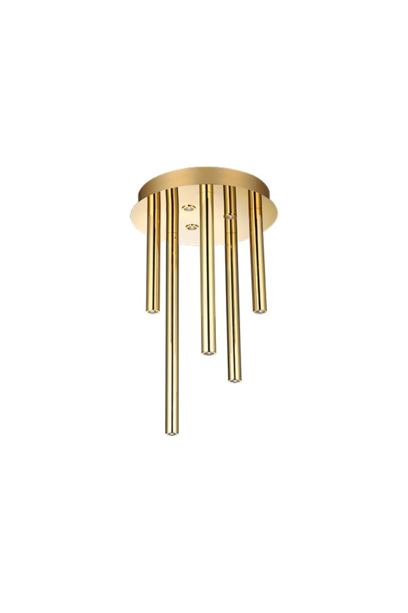 AZZARDO lampa sufitowa / plafon ILIOS 5   TOP 3-STEP DIMM złota
