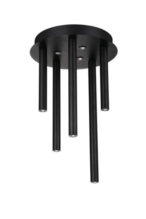 AZZARDO lampa sufitowa / plafon ILIOS 5   TOP 3-STEP DIMM czarna
