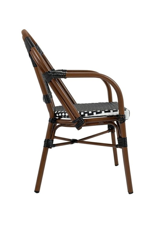 Zestaw 2 krzeseł ogrodowych CAFE PARIS    ARM brązowy rattan
