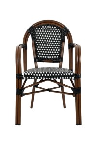 Zestaw 2 krzeseł ogrodowych CAFE PARIS    ARM brązowy rattan