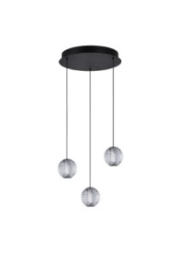 AZZARDO lampa wisząca EDEM 3 ROUND        czarna