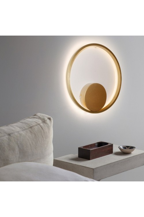 AZZARDO lampa ścienna HALO 40 WALL złota