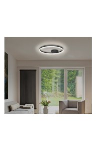 AZZARDO lampa sufitowa / plafon HALO 80   czarna