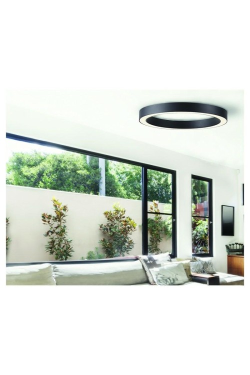 AZZARDO lampa sufitowa / plafon MARCO     TOP 100 CCT z pilotem czarna
