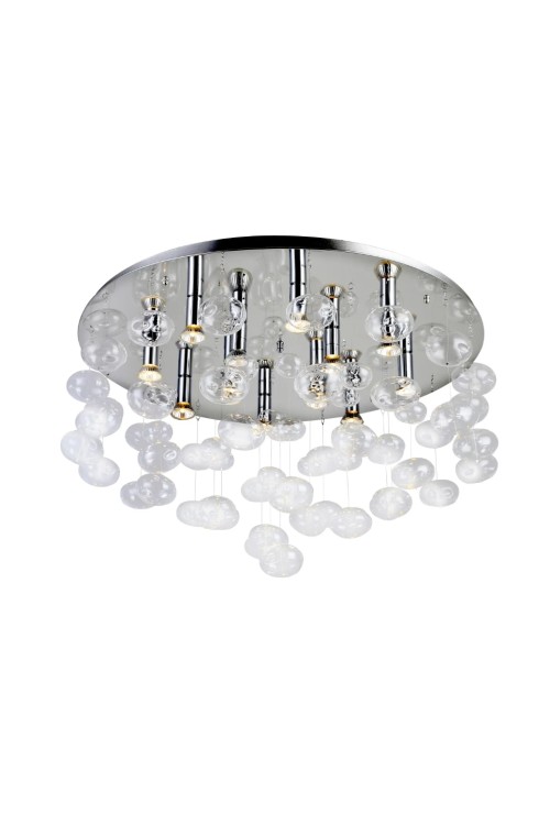 AZZARDO lampa sufitowa / plafon LUVIA     D80 transparentna