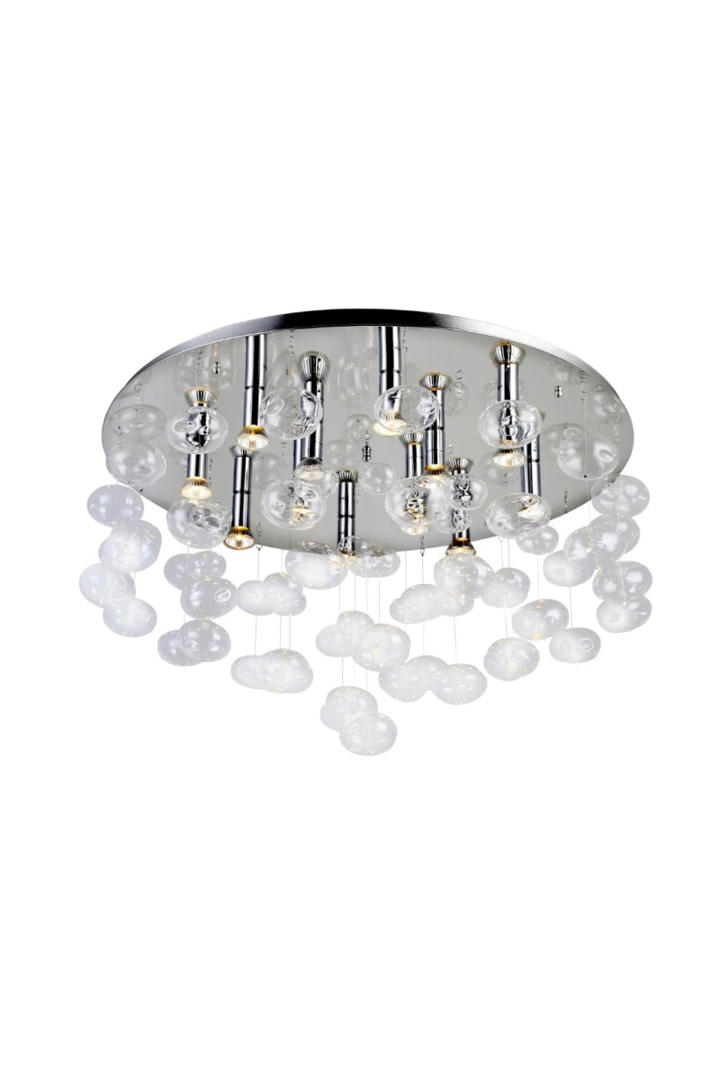 AZZARDO lampa sufitowa / plafon LUVIA     D80 transparentna