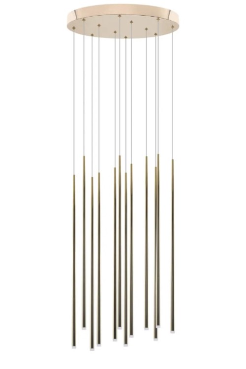 AZZARDO lampa wisząca LOUISE 12 zlota
