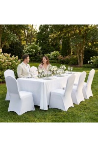 Zestaw krzesło bankietowe HEKATE zielone  + pokrowiec WEDING biały