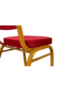 Zestaw krzesło bankietowe HEROS czerwone  + pokrowiec WEDING biały