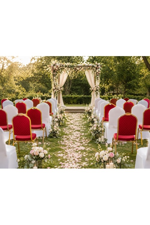 Zestaw 2 krzeseł bankietowych HEROS + 2   pokrowce WEDING
