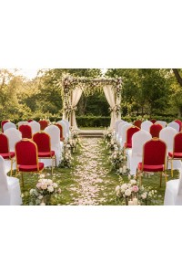 Zestaw 2 krzeseł bankietowych HEROS + 2   pokrowce WEDING