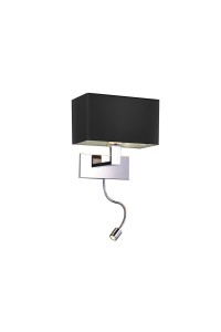 AZZARDO lampa ścienna MARTENS WALL LED    czarna
