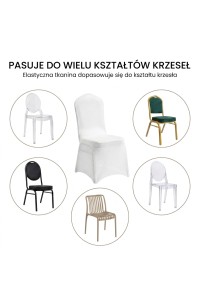 Zestaw 4 krzeseł bankietowych HEROS + 4   pokrowce WEDING