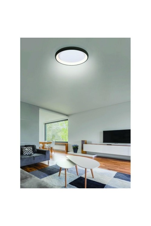 AZZARDO lampa sufitowa / plafon ANTONIO   TOP 81 CCT z pilotem czarna