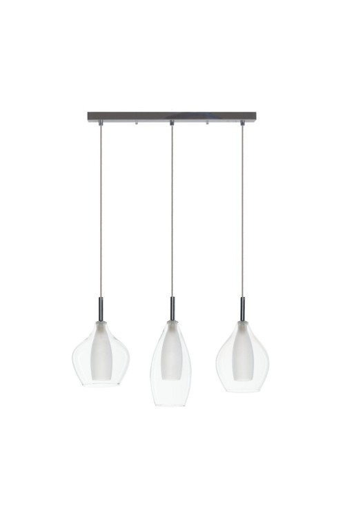 AZZARDO lampa wisząca AMBER MILANO 3      transparentna