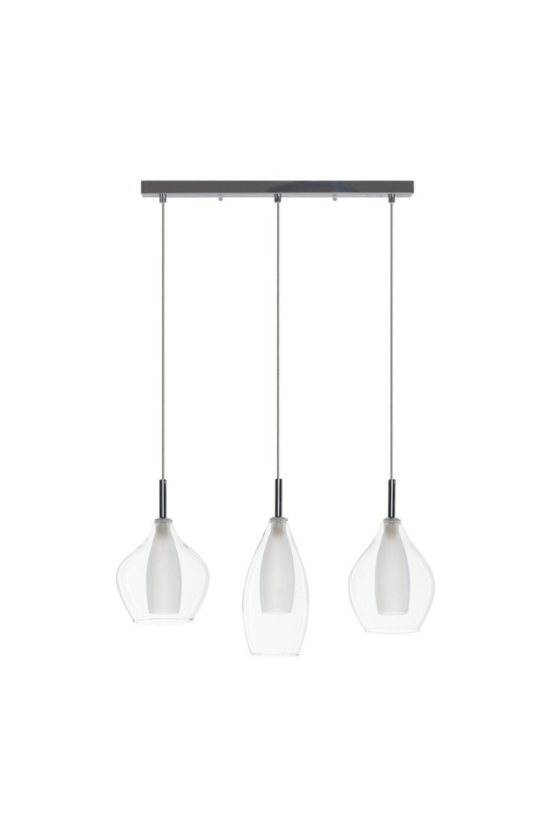 AZZARDO lampa wisząca AMBER MILANO 3      transparentna