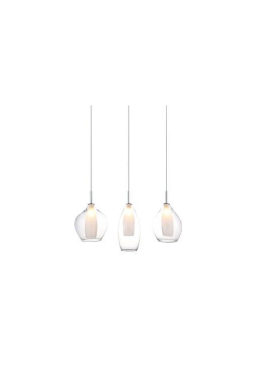 AZZARDO lampa wisząca AMBER MILANO 3      transparentna