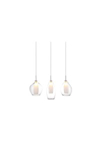 AZZARDO lampa wisząca AMBER MILANO 3      transparentna