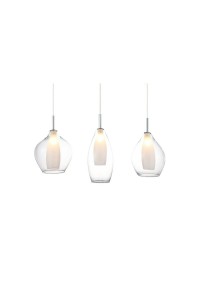 AZZARDO lampa wisząca AMBER MILANO 3      transparentna