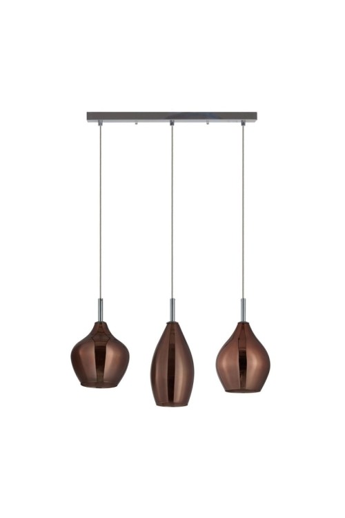 AZZARDO lampa wisząca AMBER MILANO 3      miedziana