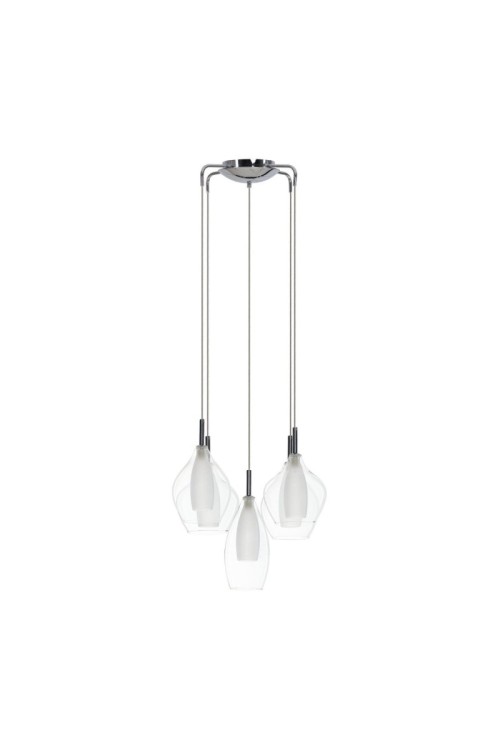 AZZARDO lampa wisząca AMBER MILANO 5      transparentna