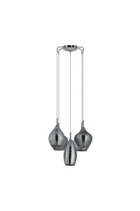 AZZARDO lampa wisząca AMBER MILANO 5      chromowana