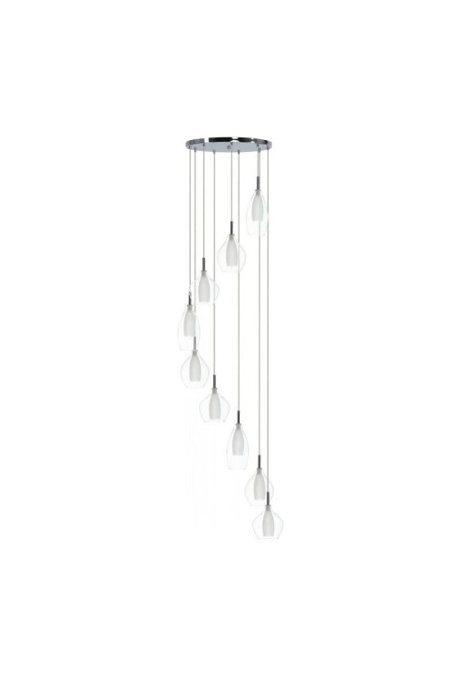 AZZARDO lampa wisząca AMBER MILANO 9      transparentna